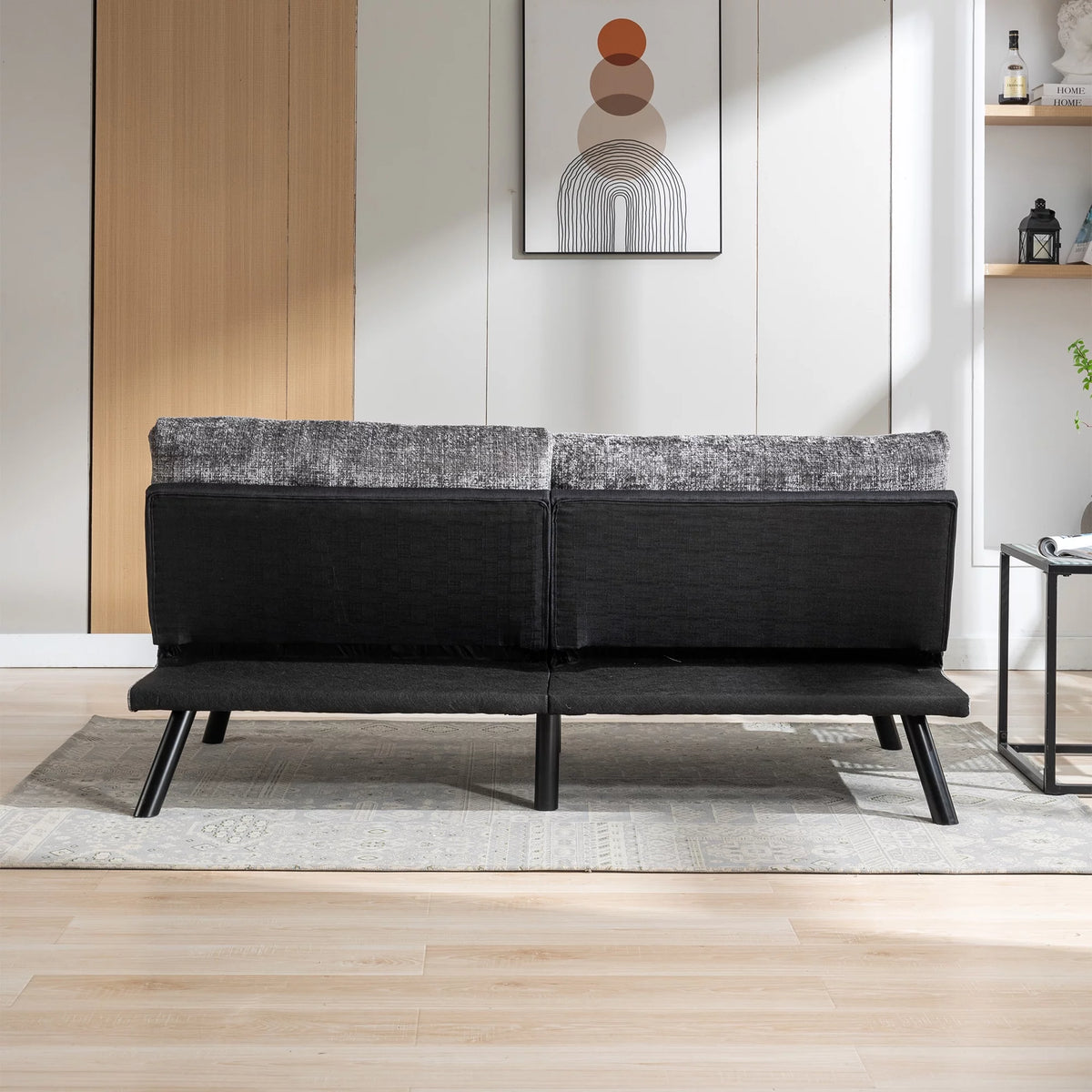 Convertible Sofa Bed Adjustable Lounge Couch with Metal Legs I29984