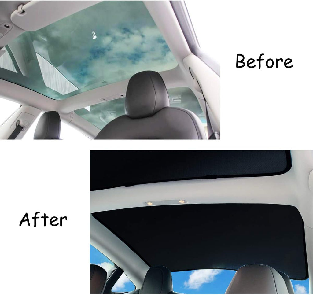 Glass Roof Sunshade Set of 4 Pieces O91816