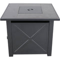 GAS Fire Pit with Tile Top and Light Gray Lava Rocks D51277