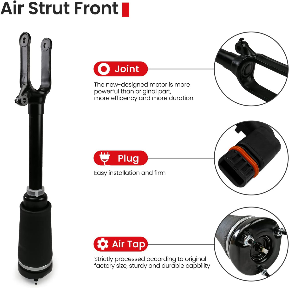 Front Air Strut Absorber for Mercedes-Benz GL-Class W164 X164 L622