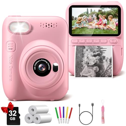 Instant Print Kids Camera 32MP 1080P with 32GB SD Card X203461