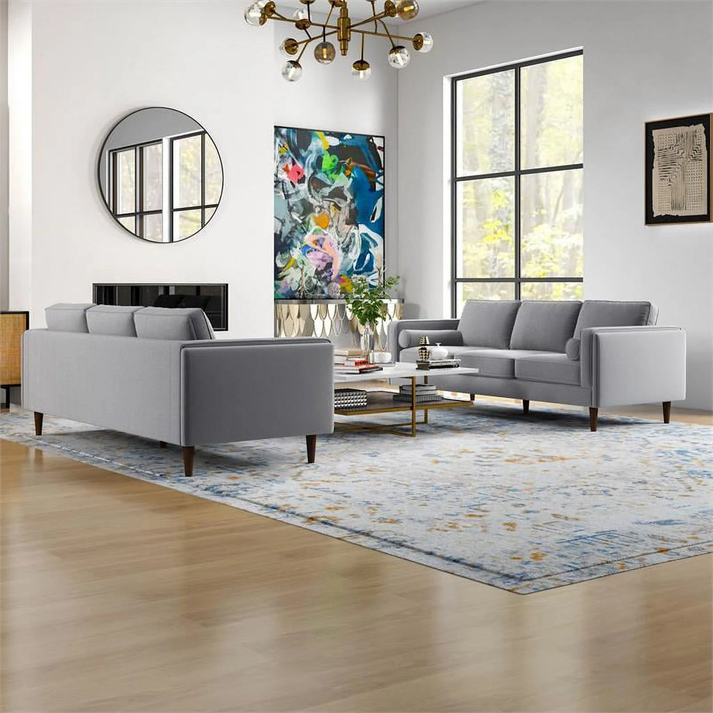 Dark Gray Velvet Sofa Set V72367