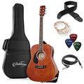 Full-Size Left-Handed Dreadnought Acoustic-Electric Guitar Brown C404