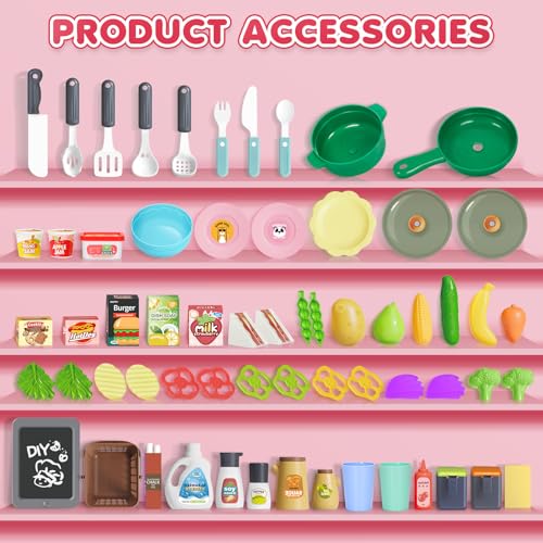 Kids Play Kitchen Set with Sound & Light A9812