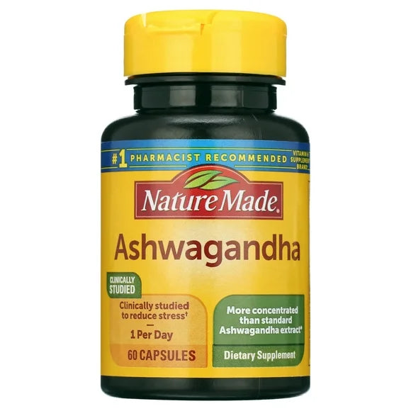 Ashwagandha Capsules 125mg Dietary Supplement 60 Count J19849