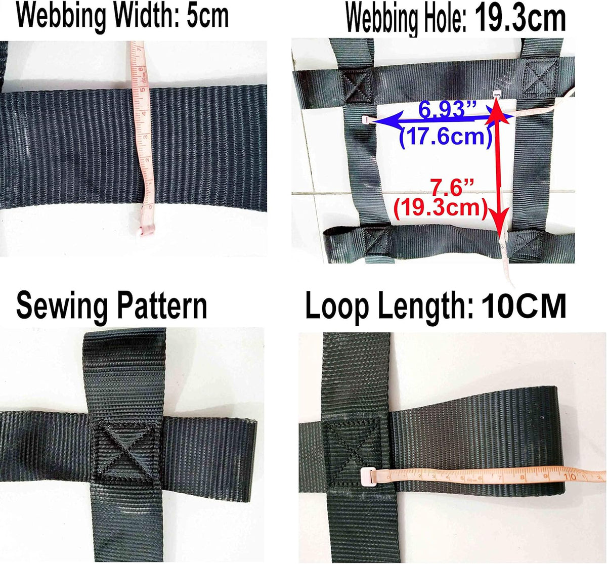 8 ft x 6 ft Black Climbing Cargo Net H782723