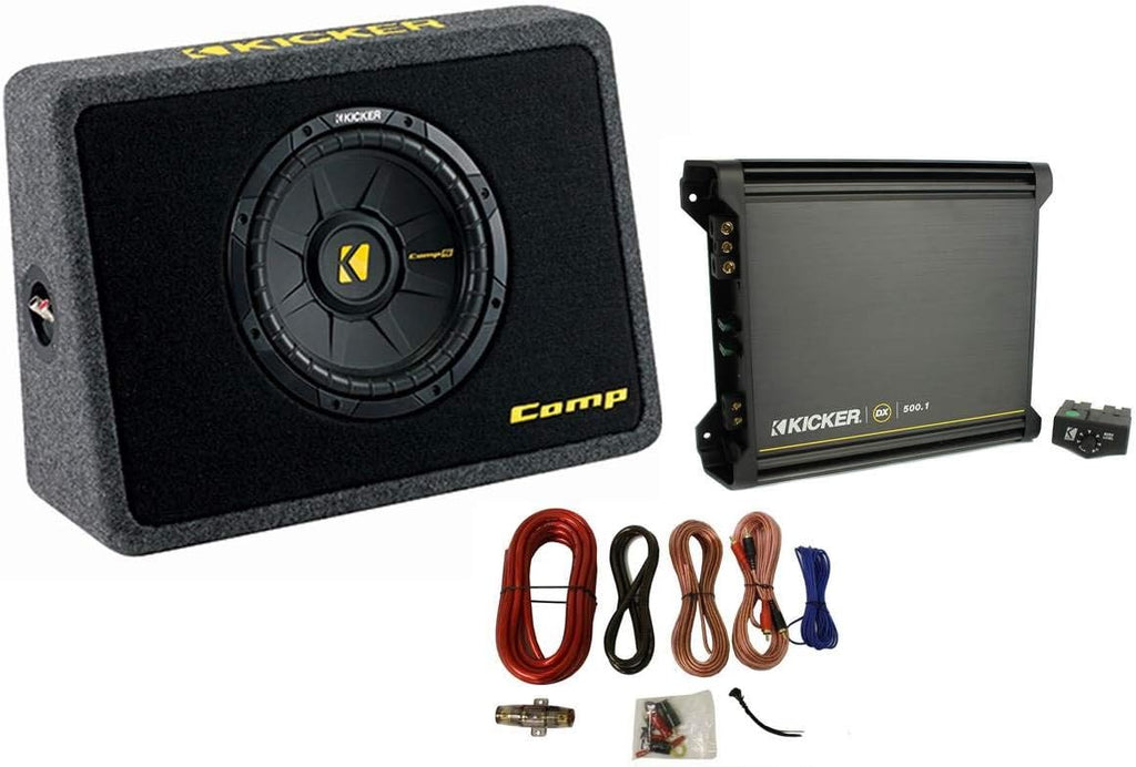 10" 600W Car Loaded Subwoofer Sub Box Amplifier 4 Ga Amp Kit R648