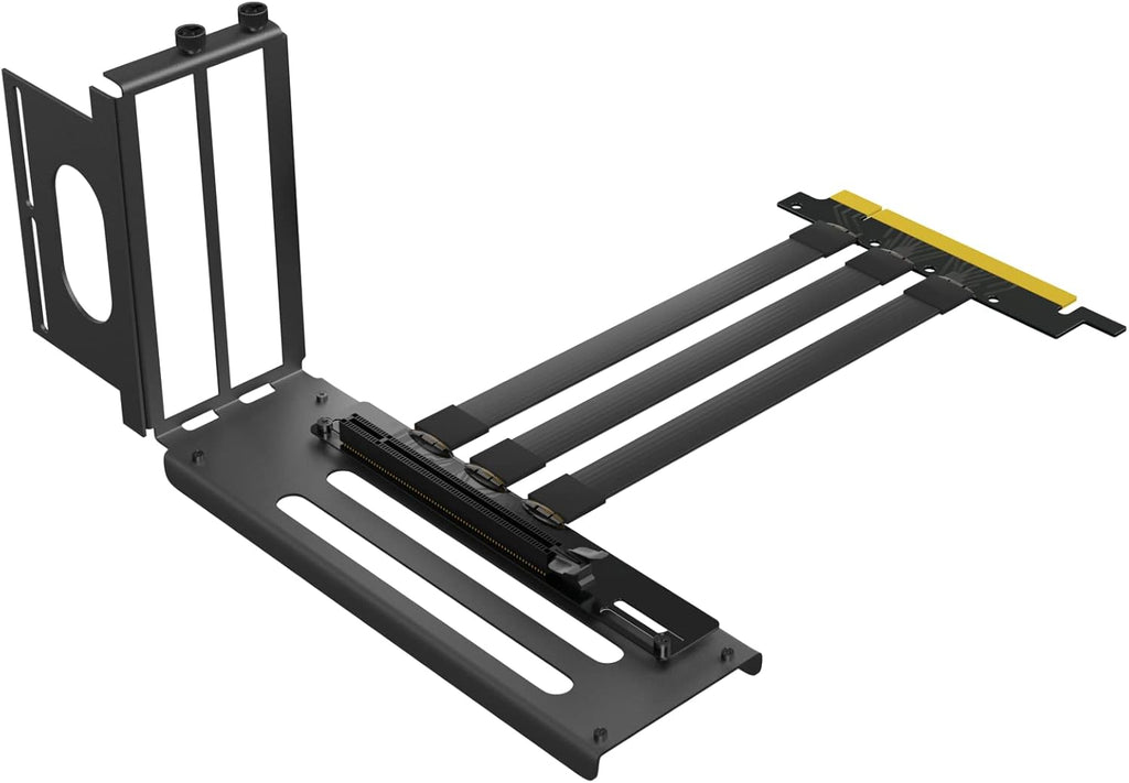 Vertical GPU Mount Graphics Card Holder Kit with PCIe 4.0 16X Riser Cable 20cm Black Pack of 2 Z86194