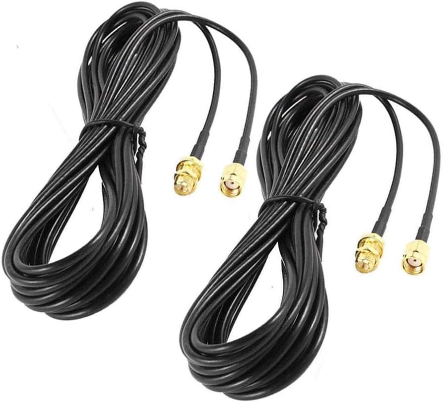 16ft RP-SMA Coaxial Extension Cable Male to Female Connector - 2Pack D4164