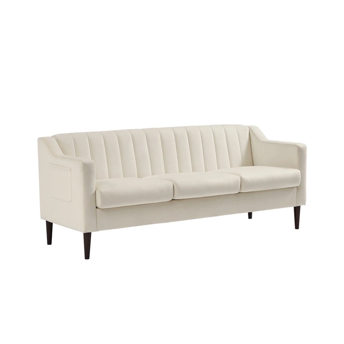 3 Seater Velvet Sofa with Removable Cushions O3370