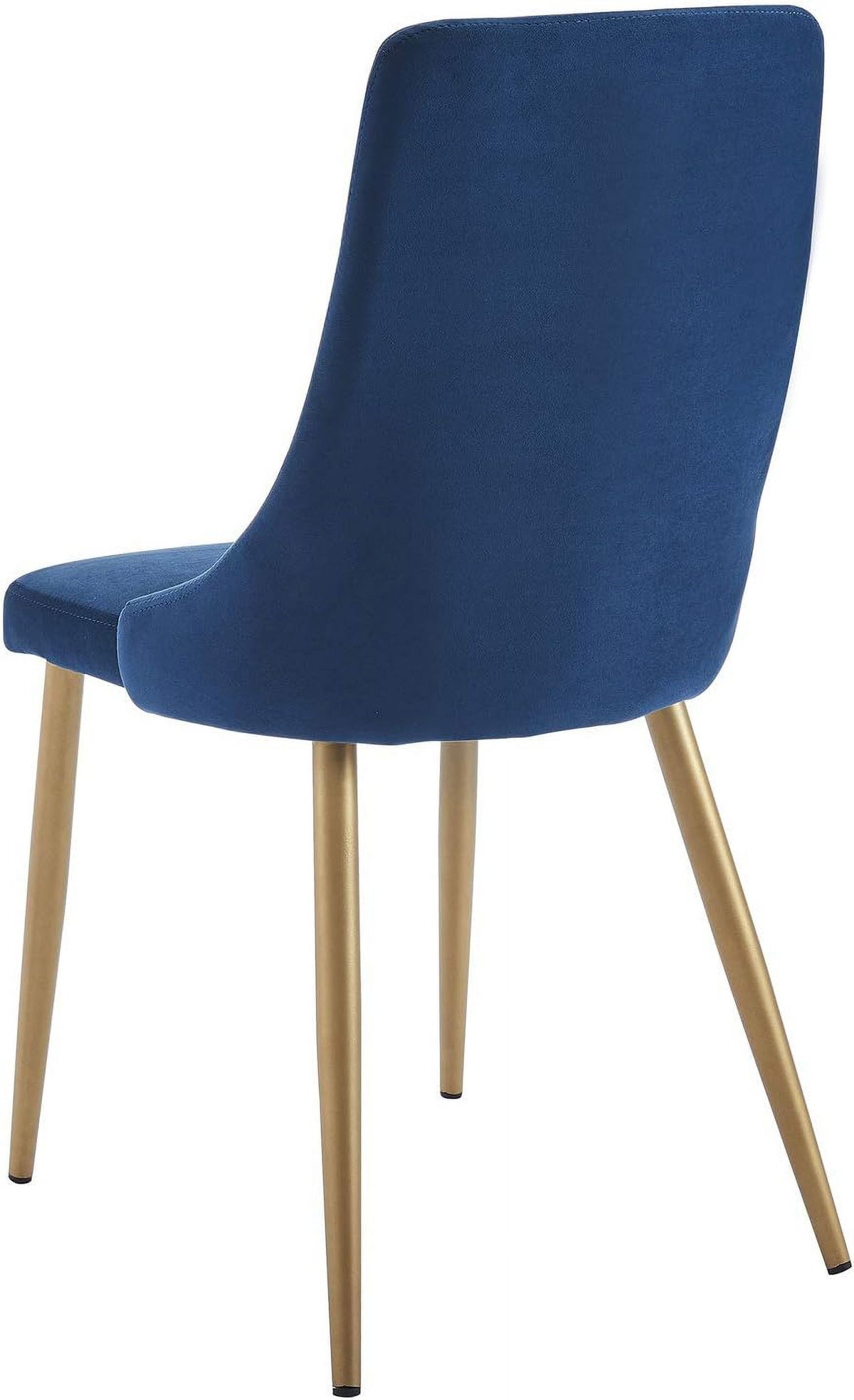 Blue Velvet & Metal Side Chair Set of 2 Z2843