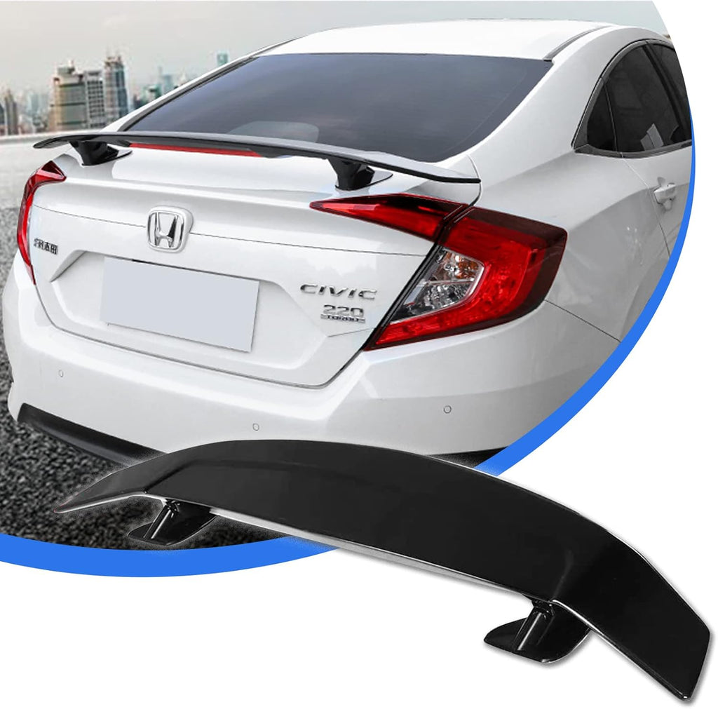 Rear Trunk Spoiler GT Wing 46Inch Lightweight Glossy Black Universal Car K986477
