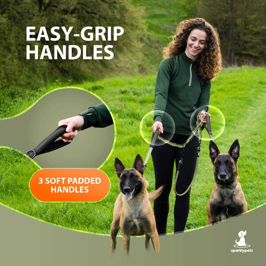 Double Dog Leash for 2 Dogs with Padded Handles P17116