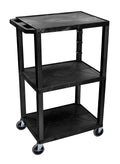 Black 3 Shelf 42" AV Cart D57386