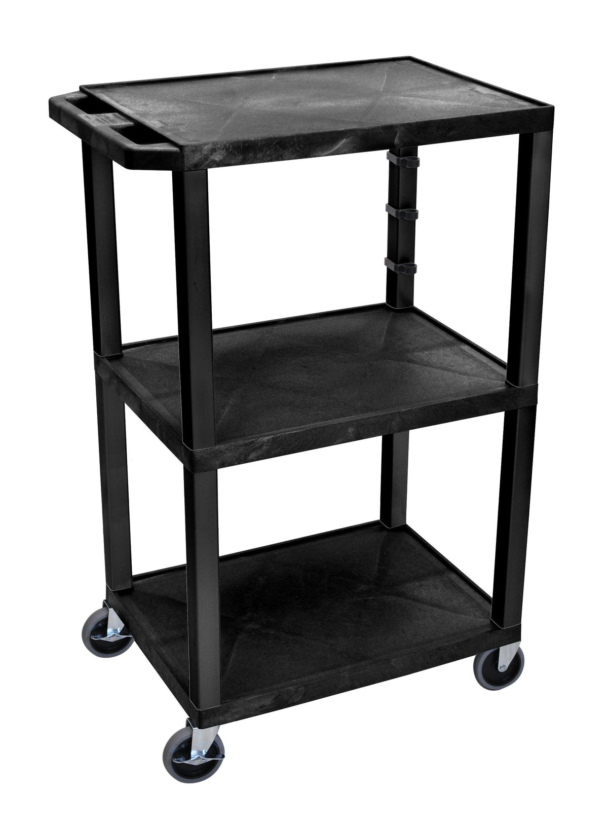 Black 3 Shelf 42" AV Cart D57386