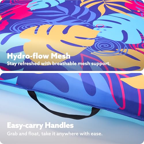 XL Fabric Covered Inflatable Pool Float with Headrest L6449