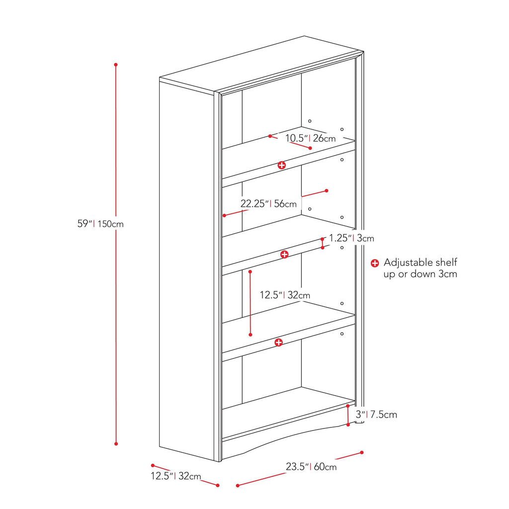 Walnut Tall Bookcase K537