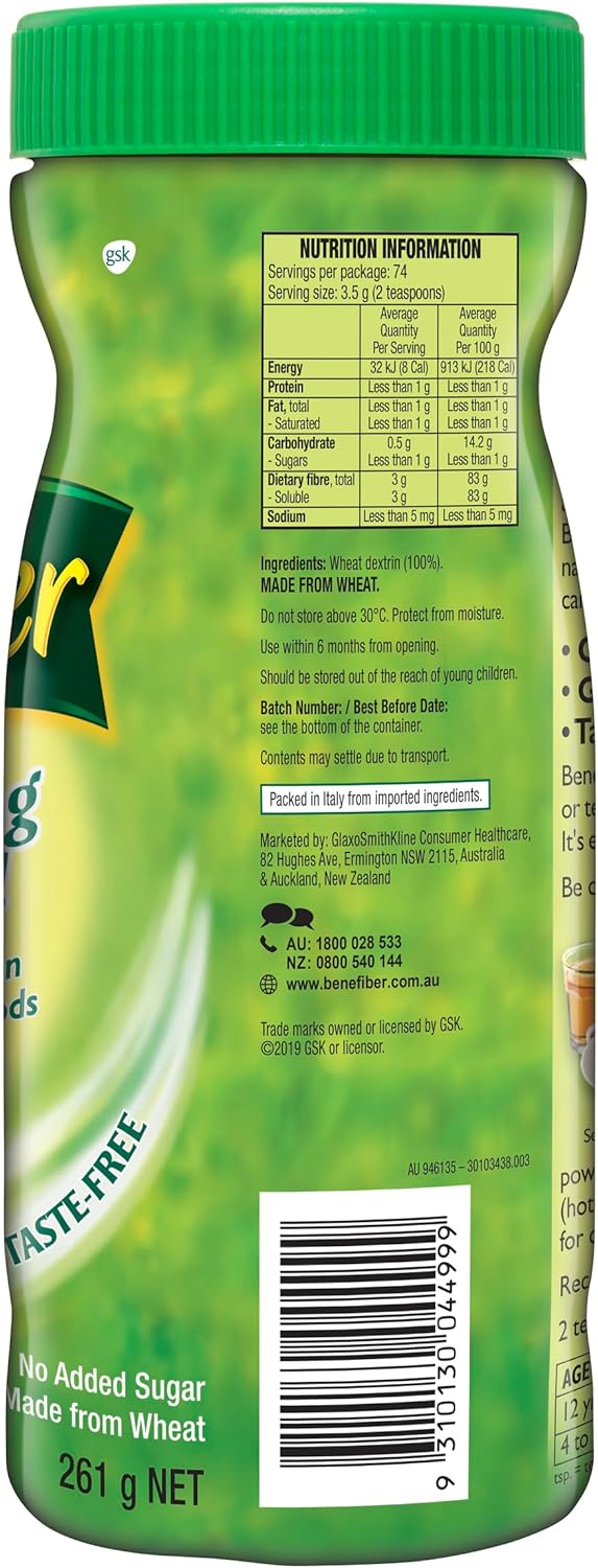 Taste-Free Sugar-Free Fiber Supplement Powder 74 Servings 261g J22228