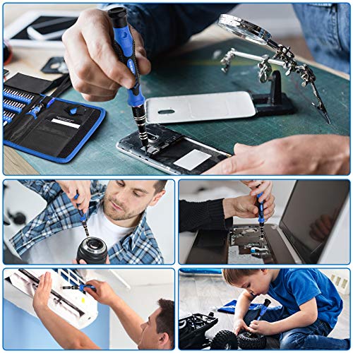 142-Piece Precision Screwdriver Set with 120 Bits Magnetic Repair Tool Kit S710748