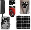 Dual Blackout IR Trail Camera with Security Lock Box, Locking Cable, Solar Panel Charger and 32GB Micro SD E22918