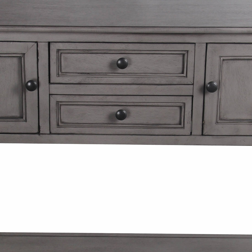 Gray Wooden Sideboard with 2 Drawers and 2 Door Cabinets A9715