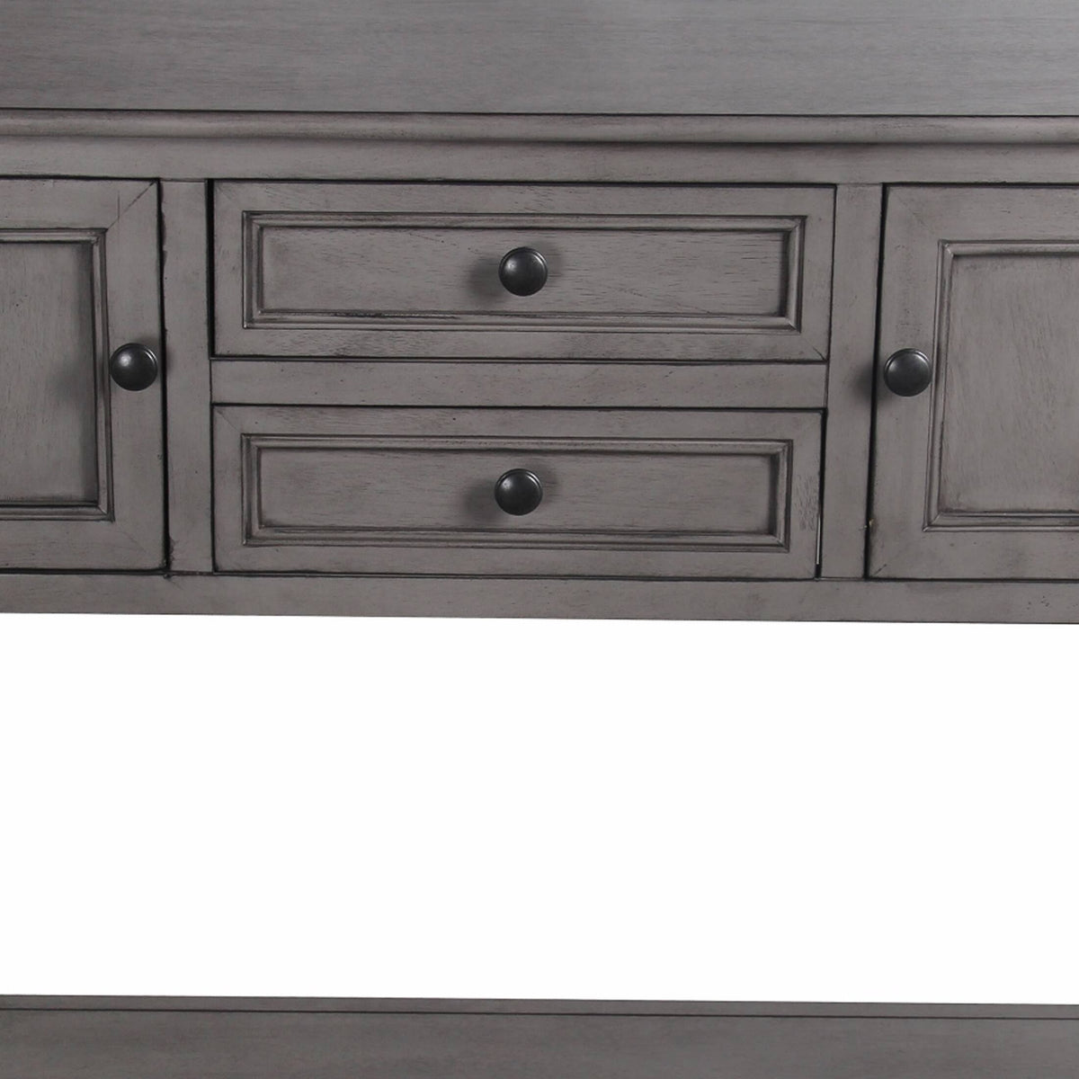 Gray Wooden Sideboard with 2 Drawers and 2 Door Cabinets A9715