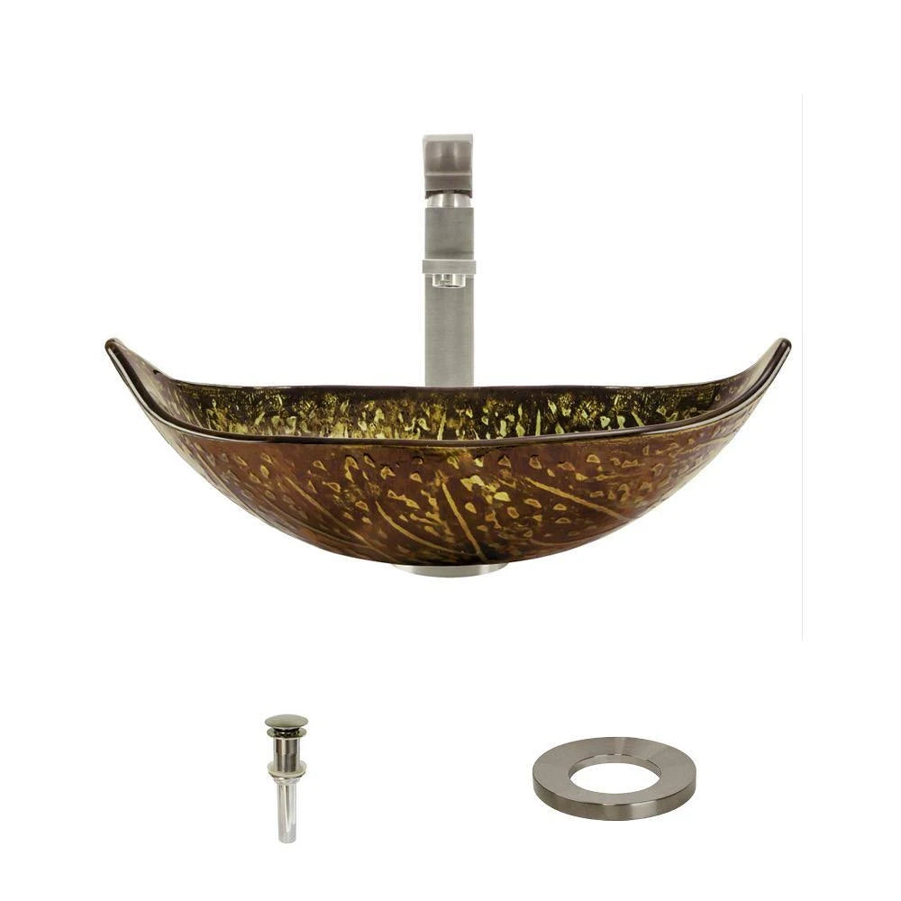 Brushed Nickel Vessel Faucet Ensemble B983