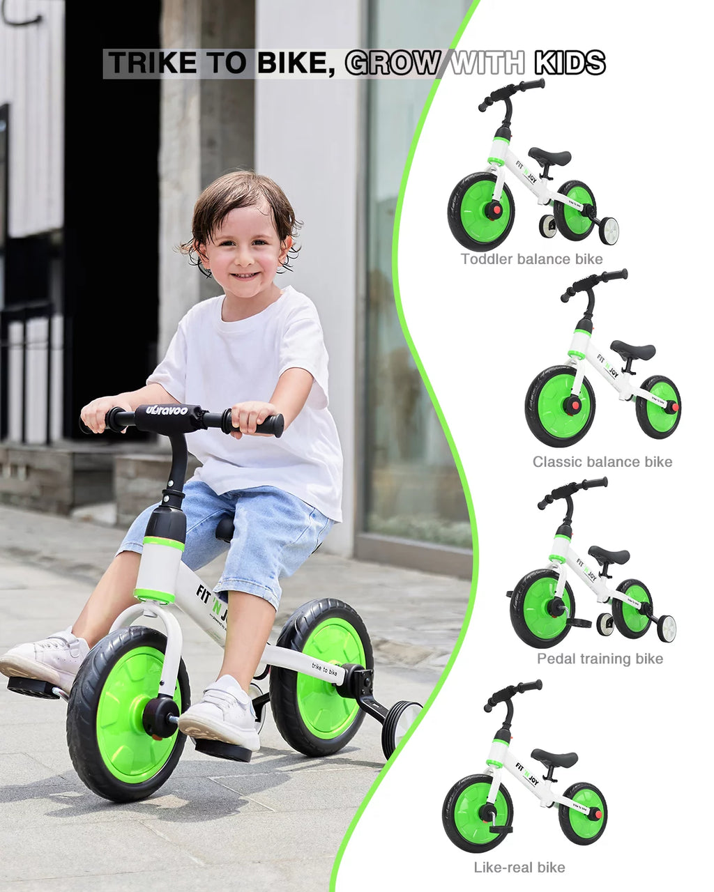 Blue 4-in-1 Toddler Balance Bike Z853