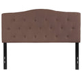 Camel Brown and Black Button Tufted Full Size Headboard K3086