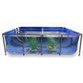 PVC Canvas Fish Pond with Steel Frame, Transparent Viewing Panel and Drain Valve Z9885