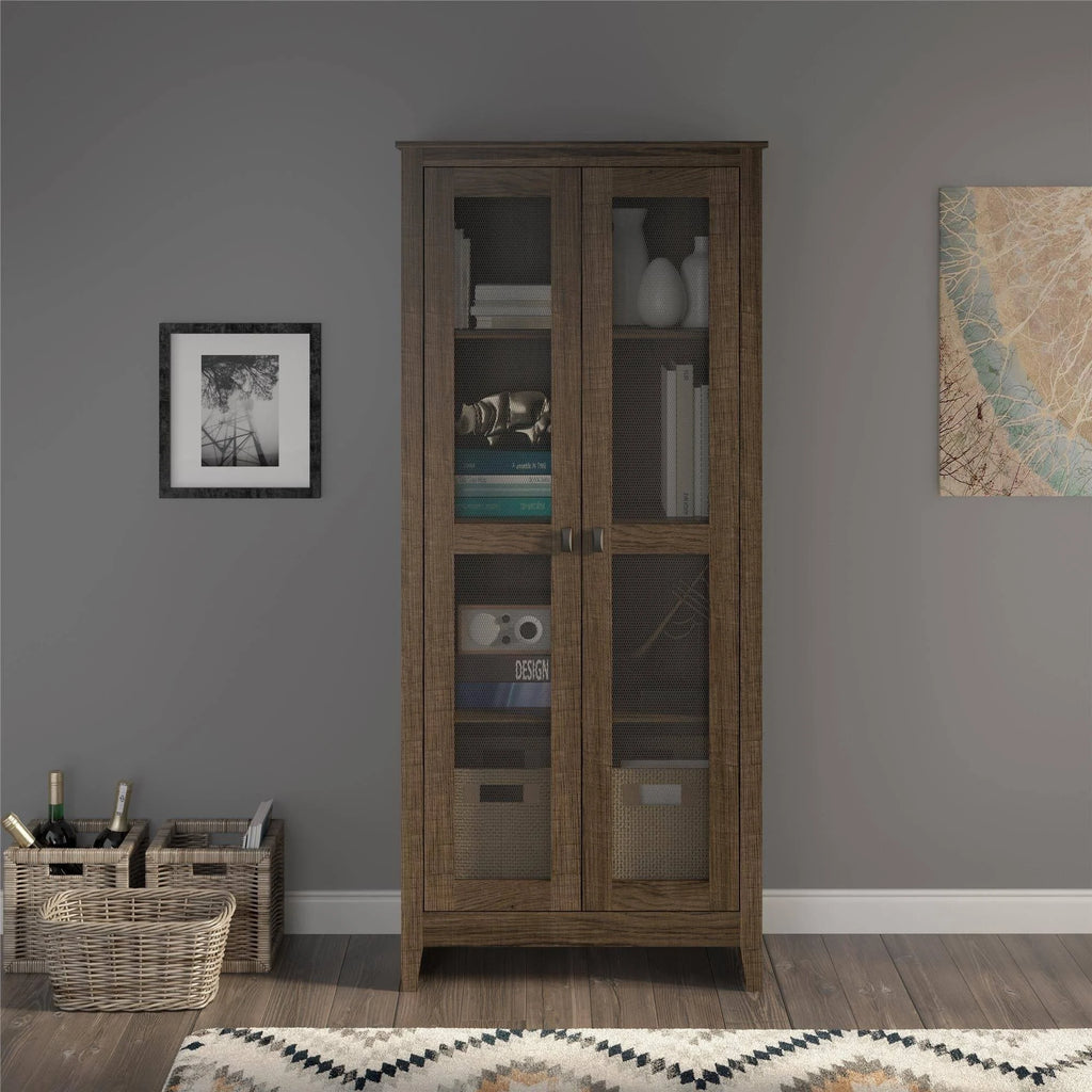 31.5 inch Wide Storage Cabinet with Mesh Doors E9400