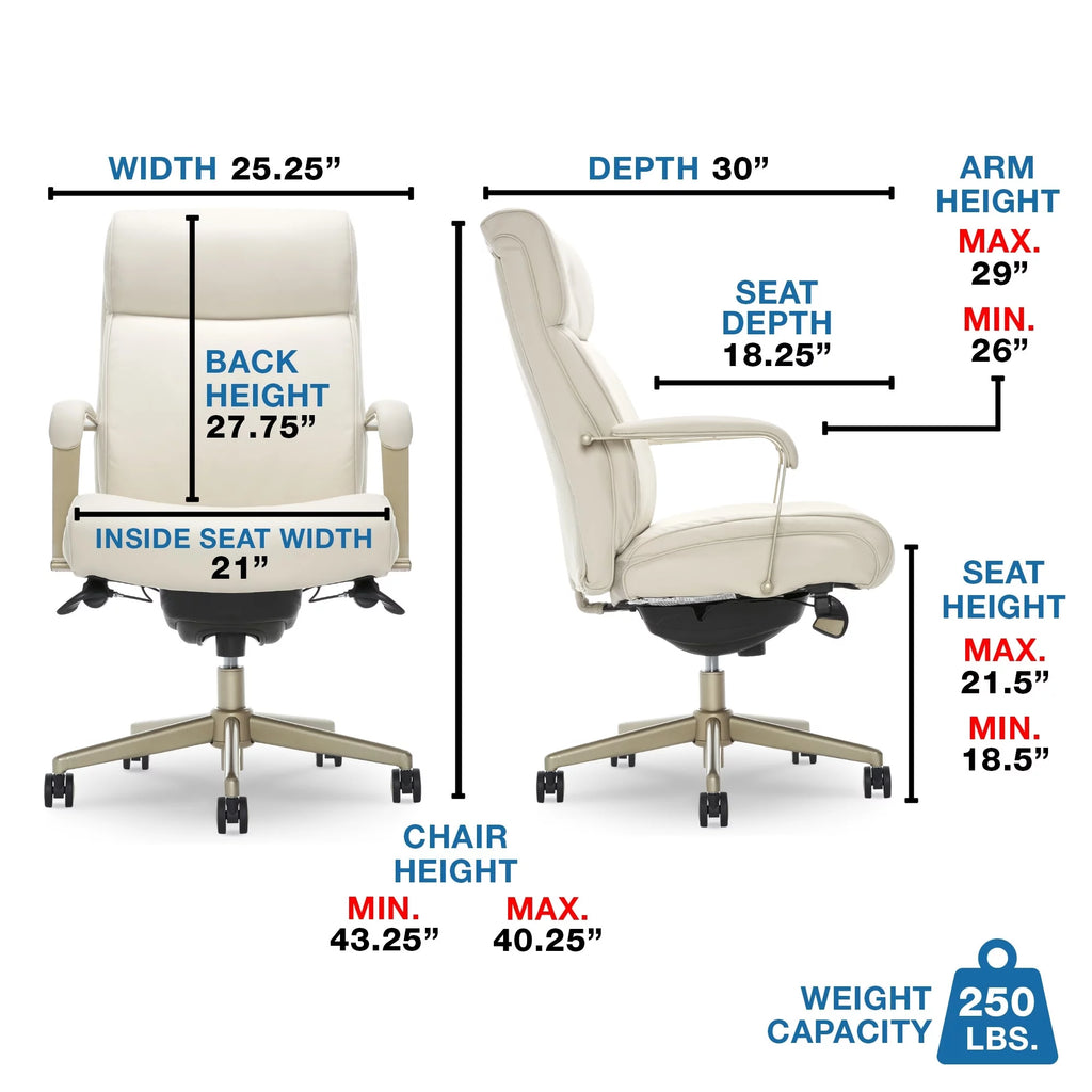 White Bonded Leather Executive Chair X74707