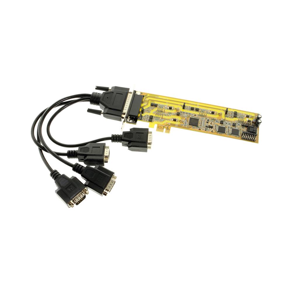 Quad Port Serial RS422/485 PCIe Card with DB44 Cable S229656
