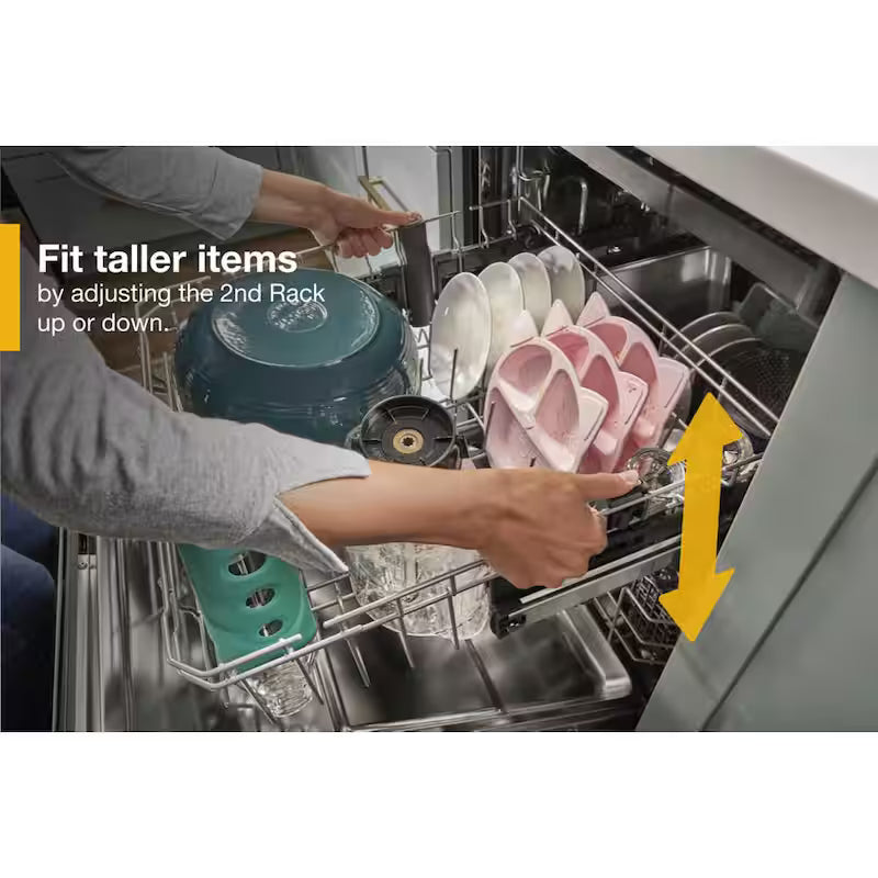 Fingerprint Resistant Stainless Steel Built-In Dishwasher with Third Level Rack R274