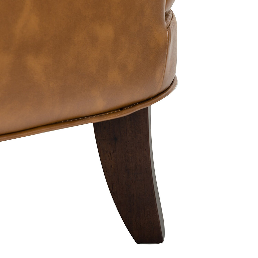 Traditional Wingback Upholstered Armchair with Nailhead Trim Set of 2 L4009