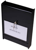 Wall Mounted Locking Drop Box with Nameplate Black Acrylic O59276