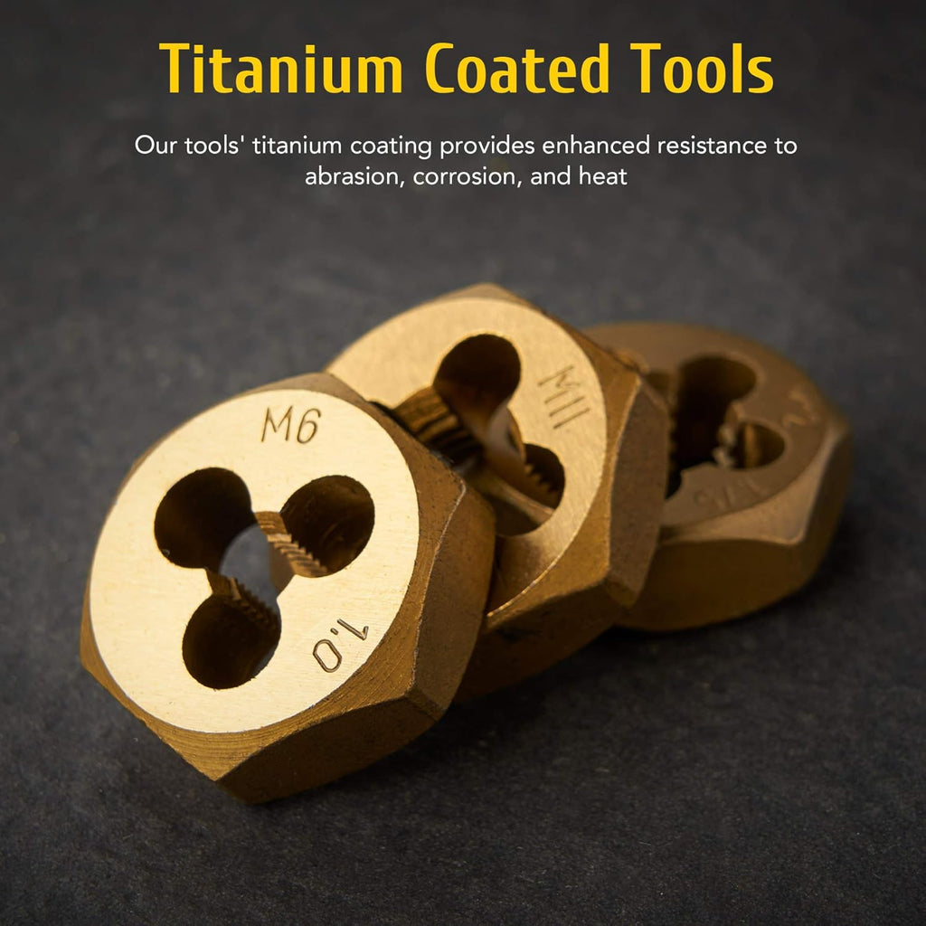 86pc Titanium Coated Steel Tap and Die Set I866