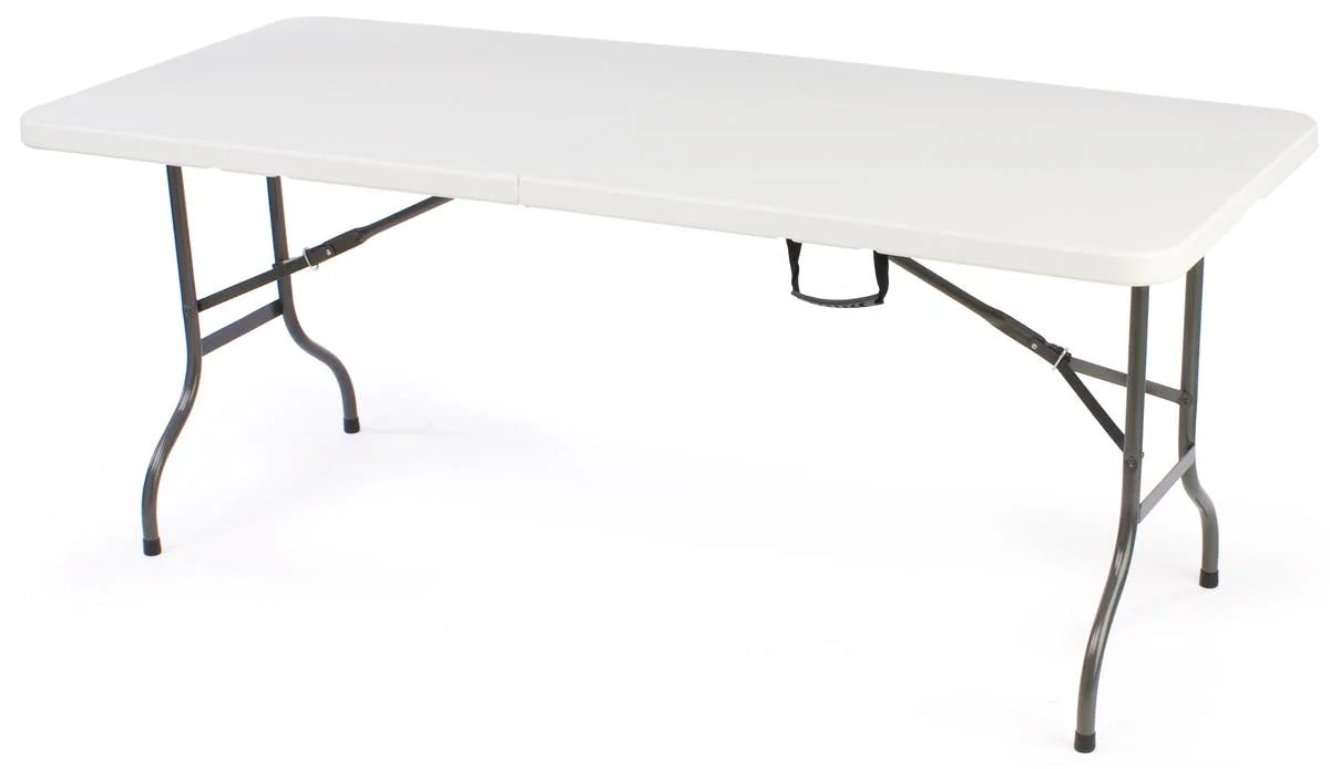 6ft Portable Gray Plastic Table Q441976