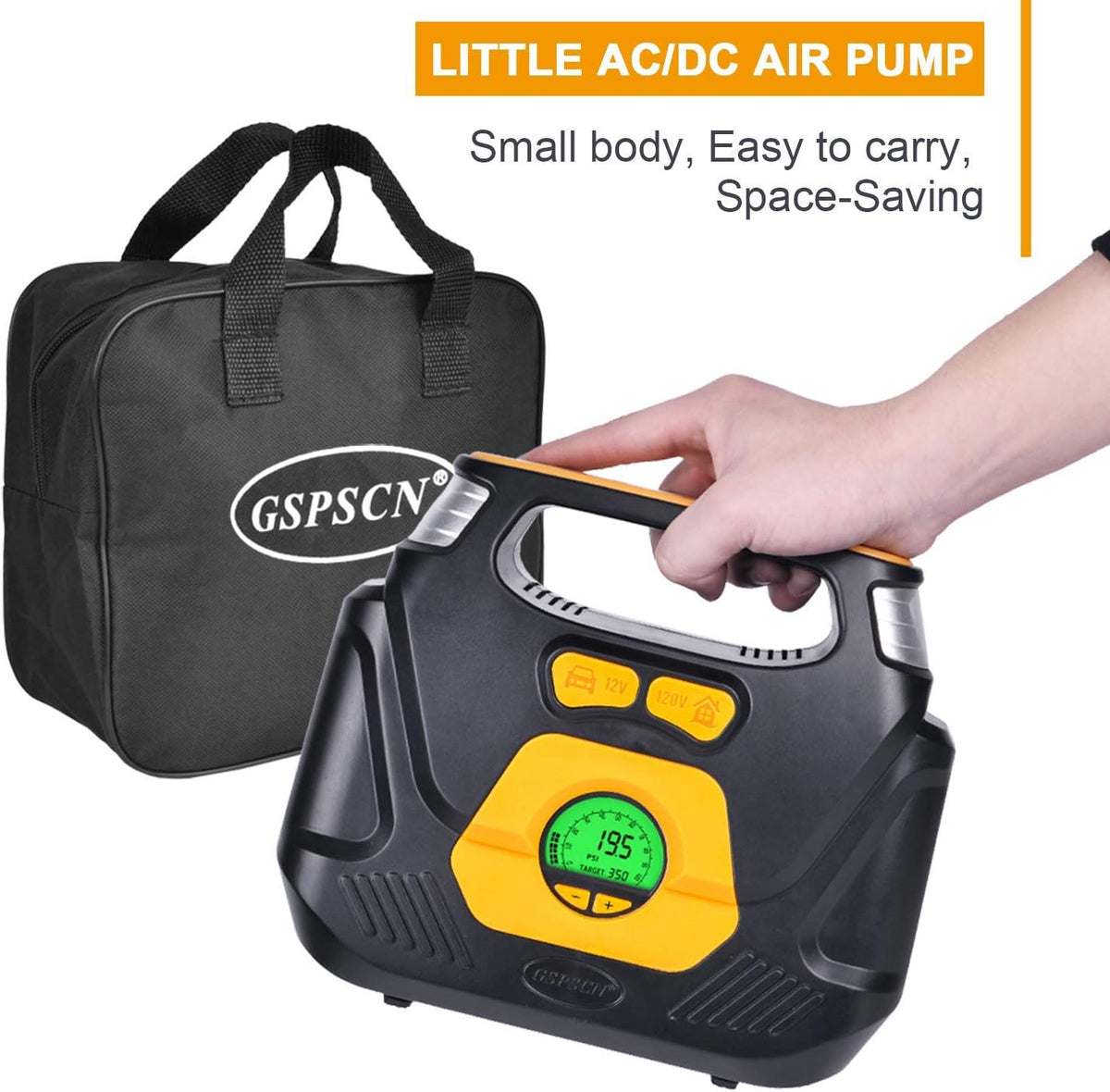 Portable AC/DC Digital Air Compressor Tire Inflator L808919