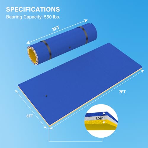 12 Ft 3-Layer XPE Foam Floating Water Mat T35540