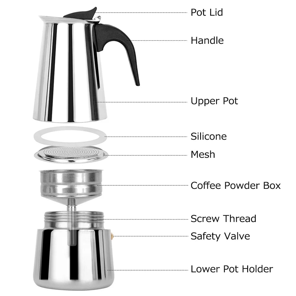 Electric Stainless Steel Coffee Maker U4640