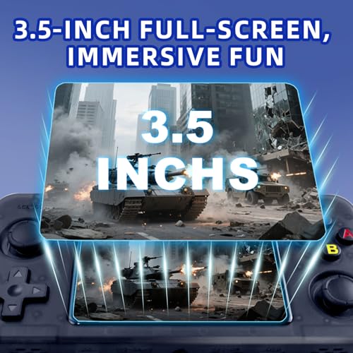 Black Retro Handheld Game Console with 3.5-inch IPS Screen O788