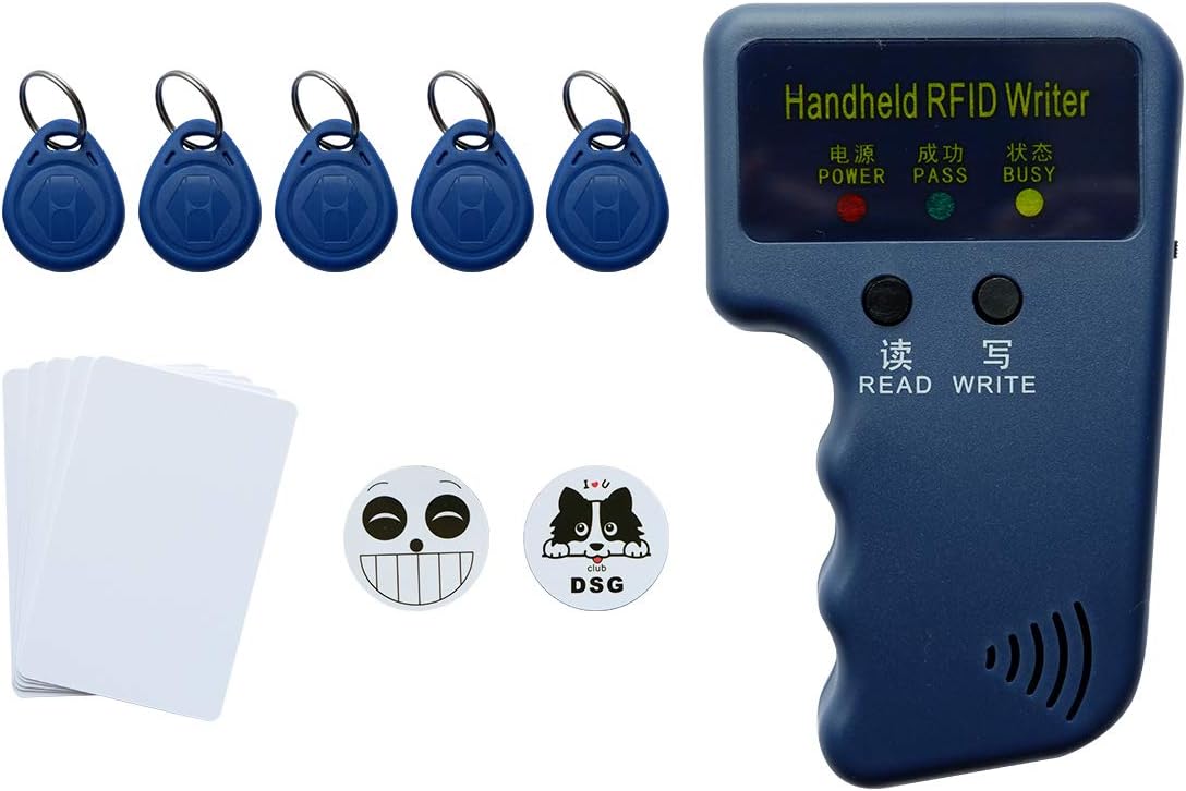 RFID 125KHz Card Reader Writer with EM4100 Chip Card, Key-fob 5pcs, Blank Card 5pcs X99897