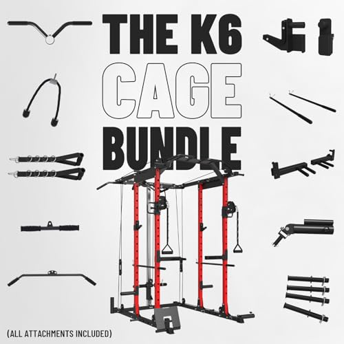 Power Cage with Cable Crossover System for Home Gym K98043