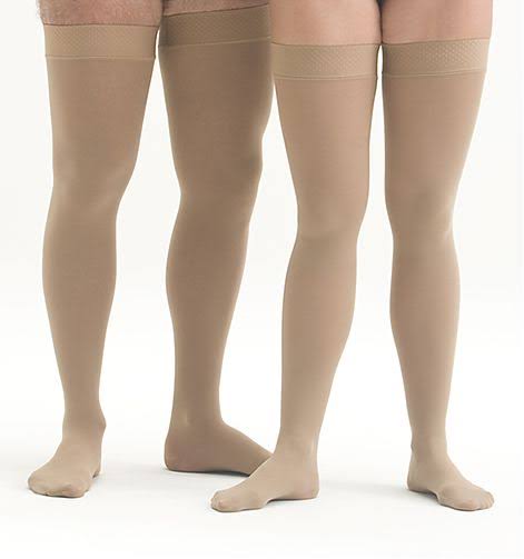 Beige Thigh High Compression Stockings X219