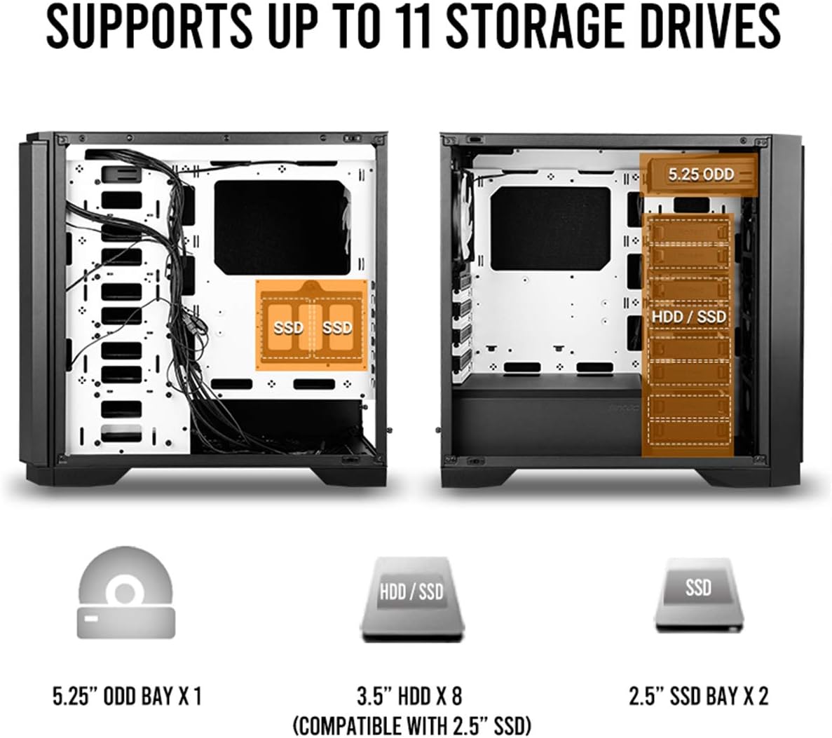 Mid-Tower PC Computer Case with Sound Dampening Panels C1498