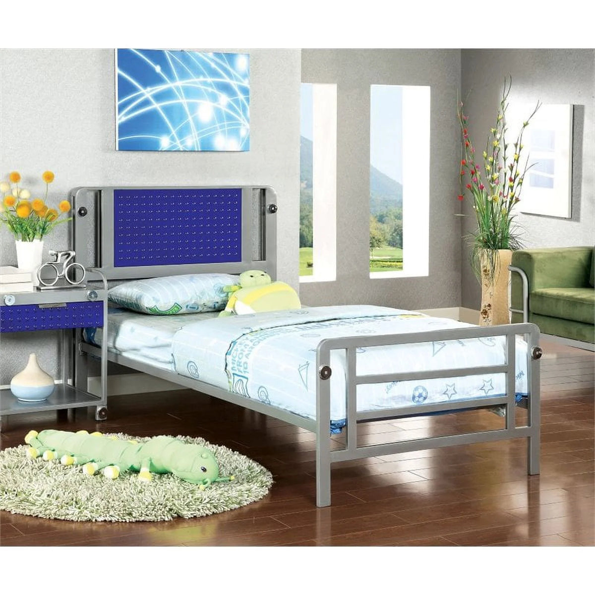 Contemporary Metal Full Bed E51923