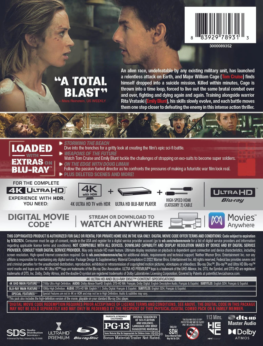 4K Ultra HD + Blu-ray + Digital Copy Steelbook P4002