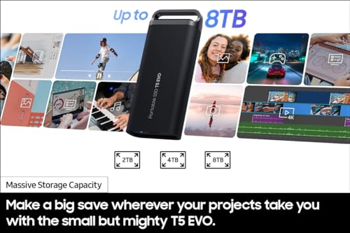 2TB Portable External Solid State Drive, Black S22753