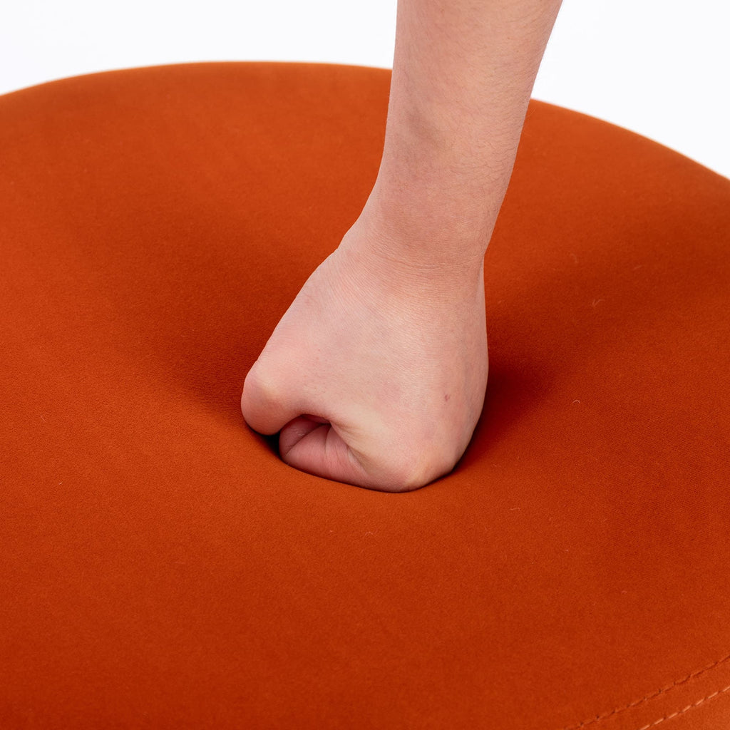 Velvet Lounge Chair With Gold Plated Legs Orange O723299